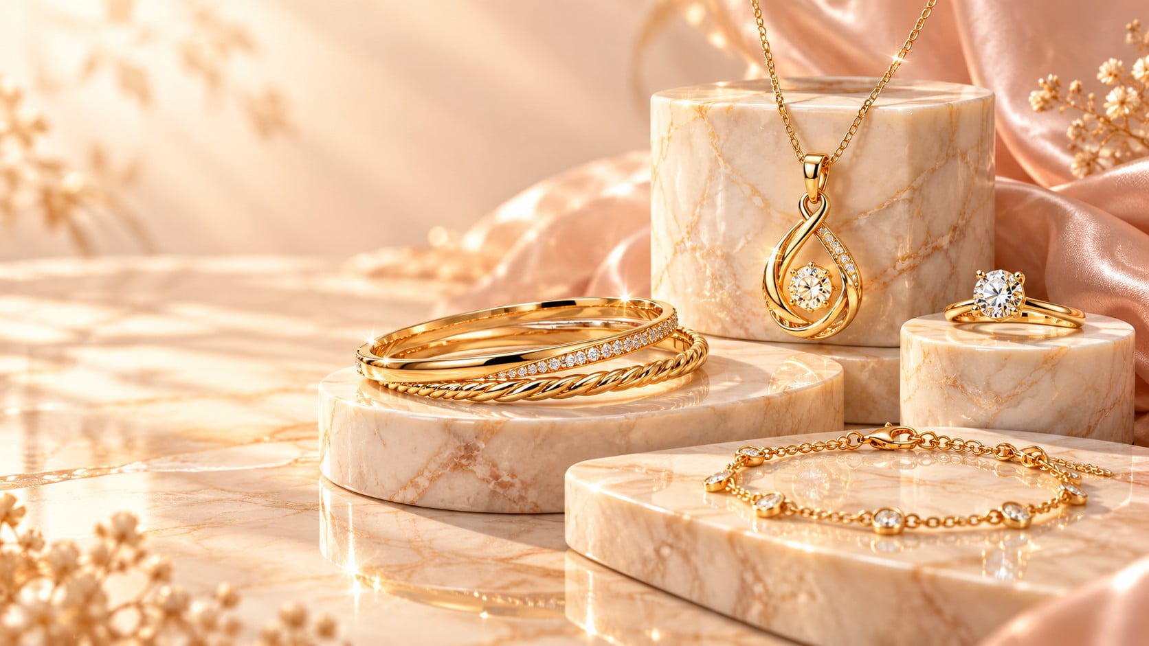 The Signature Collection — rings and pendants in 14K gold