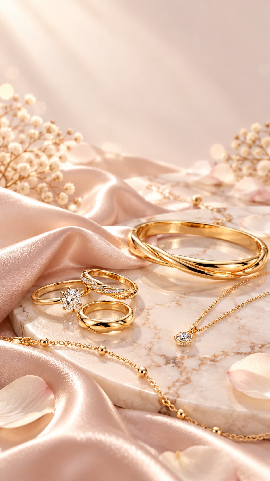 Lune gold anklet in 14K gold